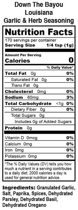 Garlic & Herb Seasoning